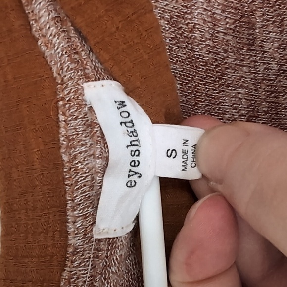 eyeshadow Heather Orange Lightweight Crewneck Sweater Size Small - Picture 2 of 5